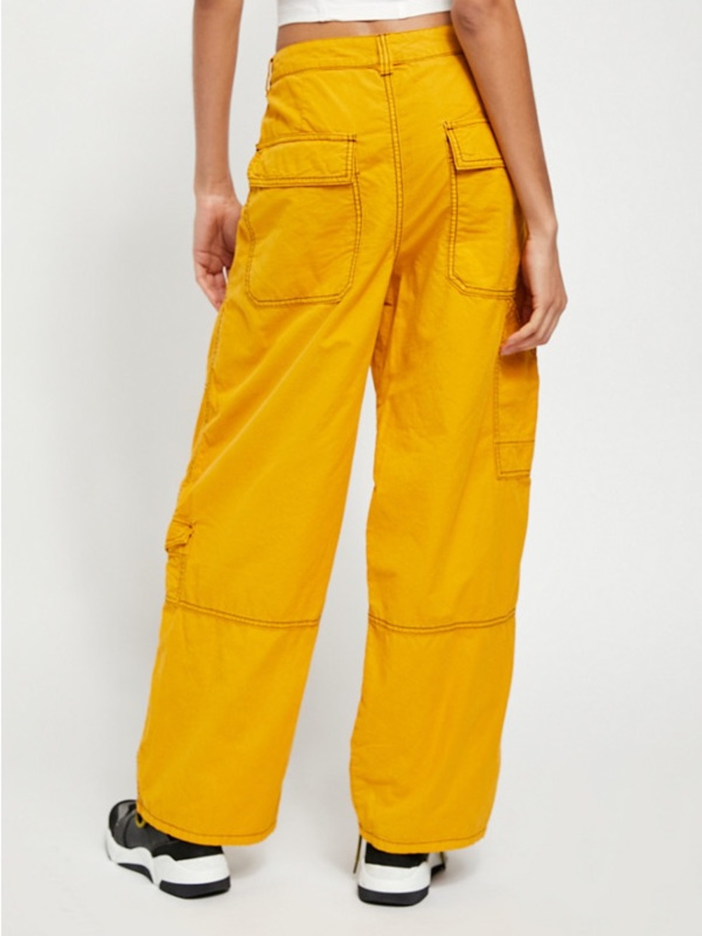 Free People Calendula Wide-Leg Pants Mustard Yellow Size 4 - Picture 2 of 10